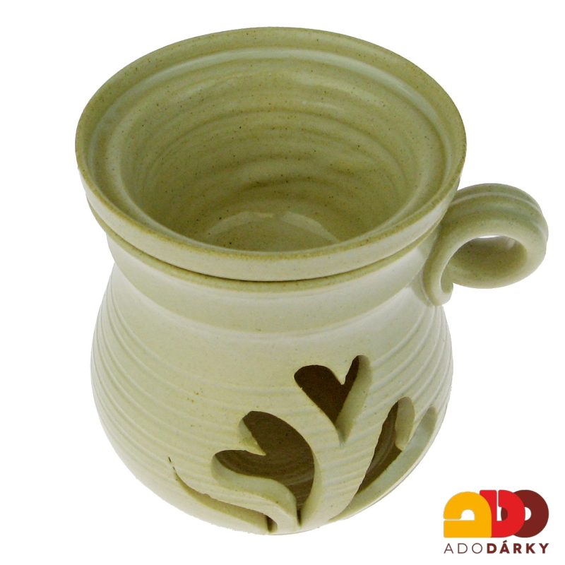 Aromalampa baňatá bílá 13 cm