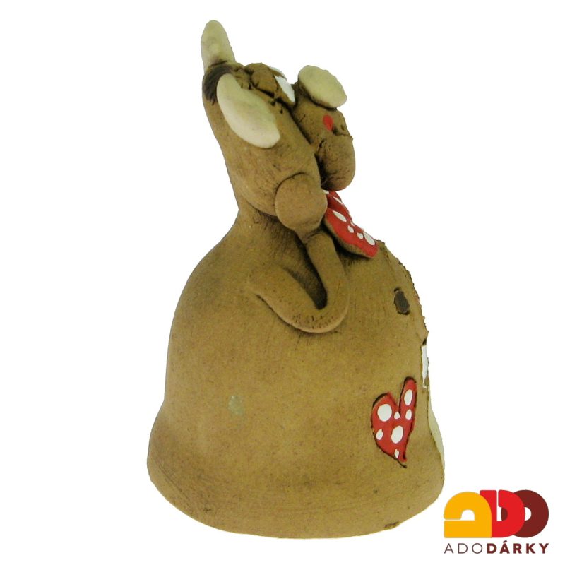 Keramický zvonek medvídek 8cm