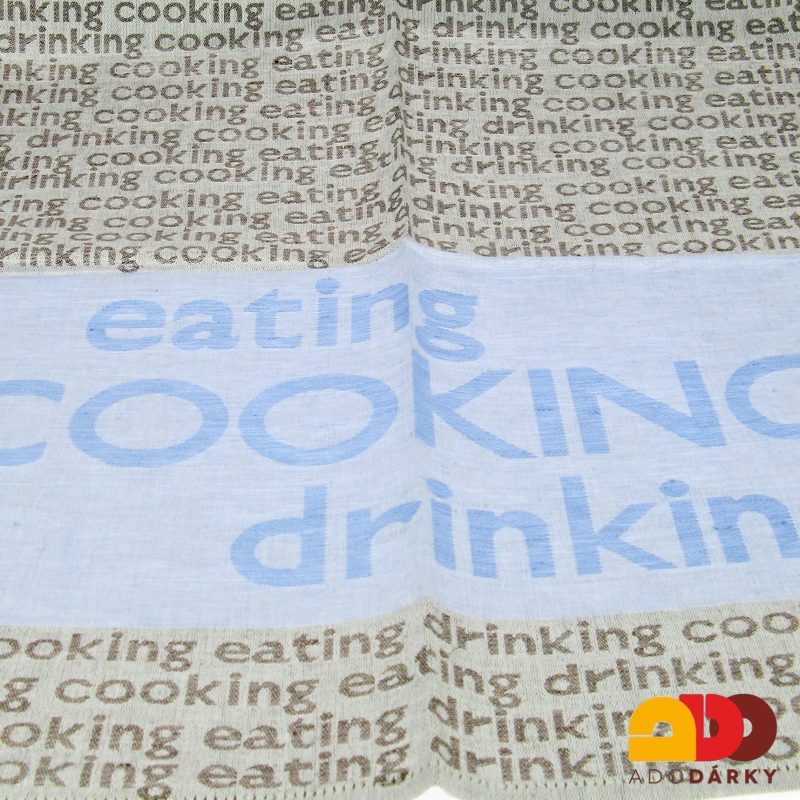 Kuchyňská utěrka s nápisem 70 x 50 cm