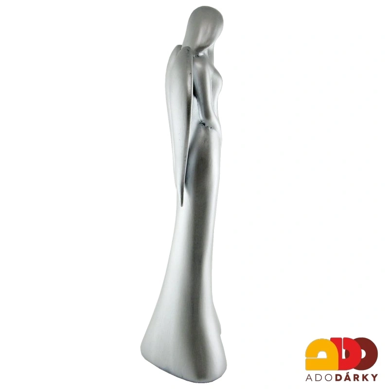 Anděl stříbrný 76 cm