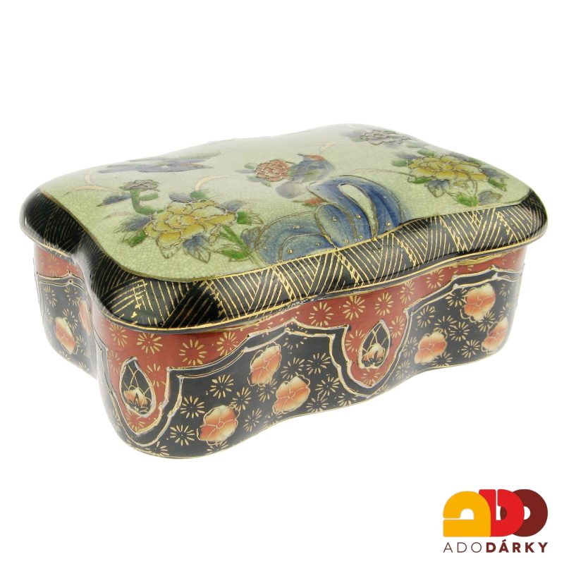 Dóza čínský porcelán 21 cm