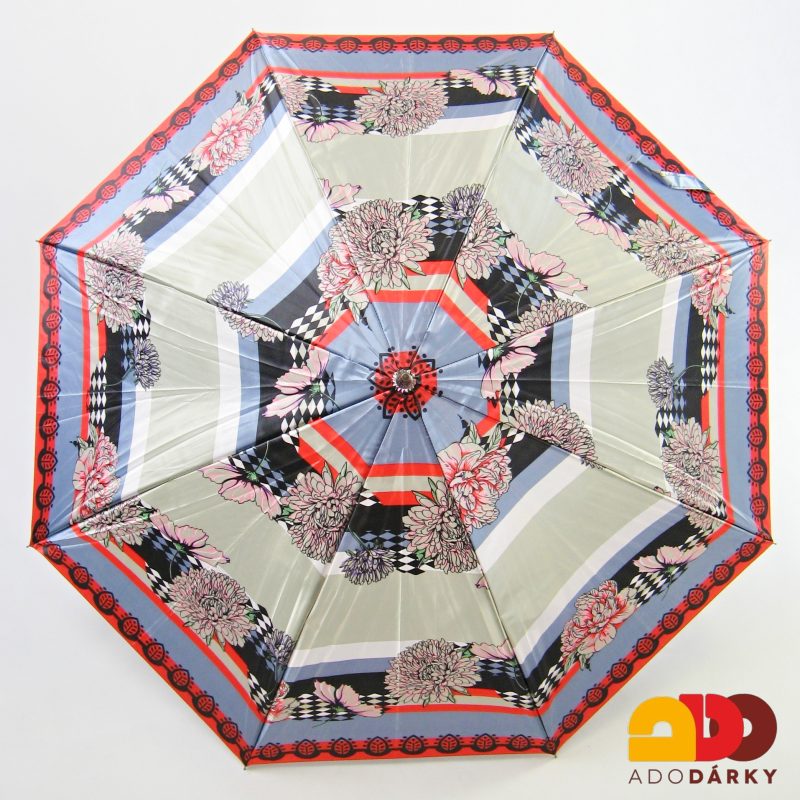 Dámský deštník šedý s astrami