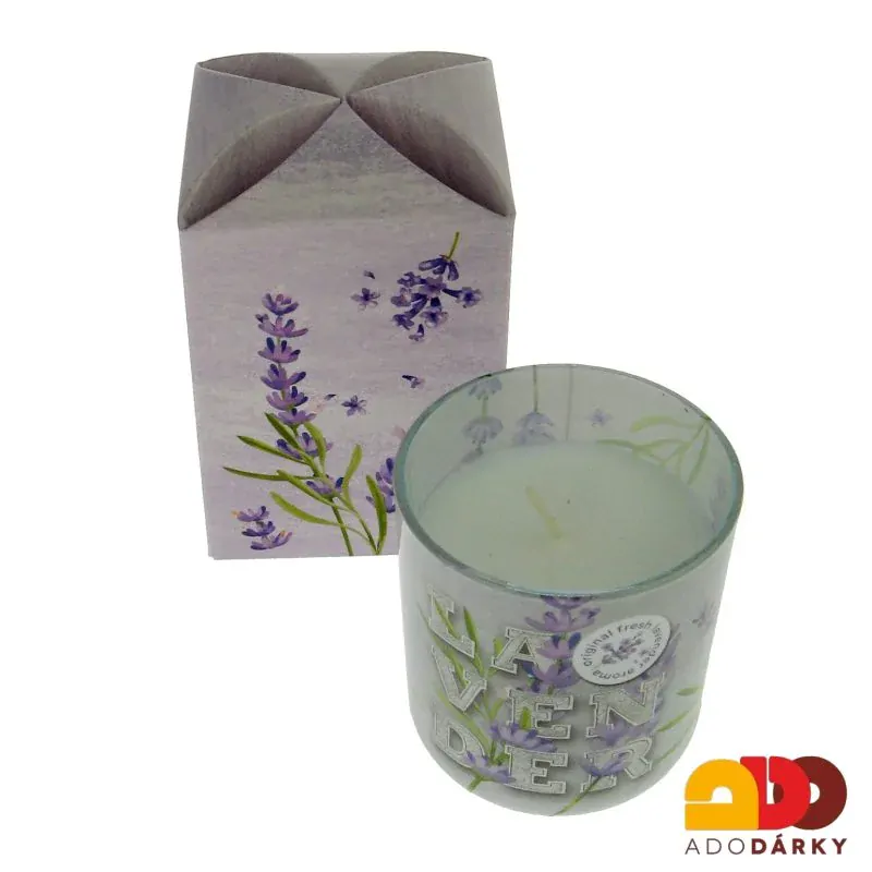 Svíčka ve skle Lavender Pure Ø 7,8 x 8,5 cm