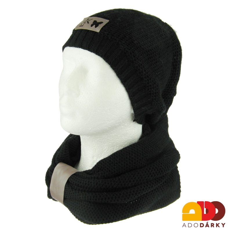 Souprava pleteného tunelu a čepice