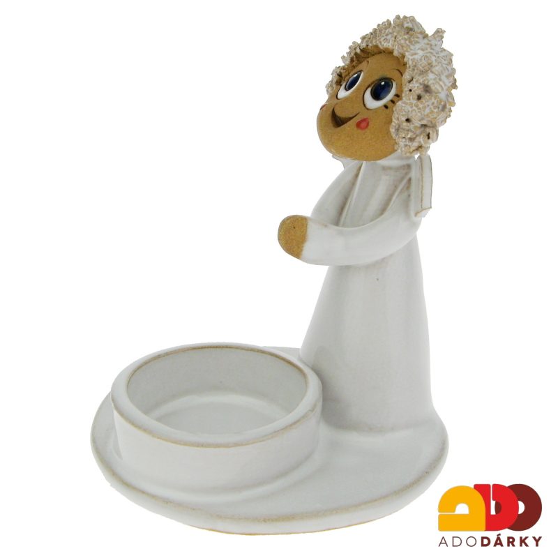 Svícen s andělem 11 cm