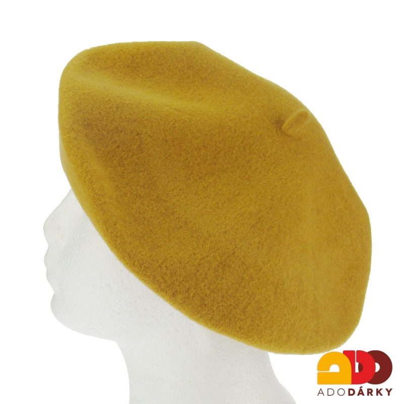 Vlněný baret pískový