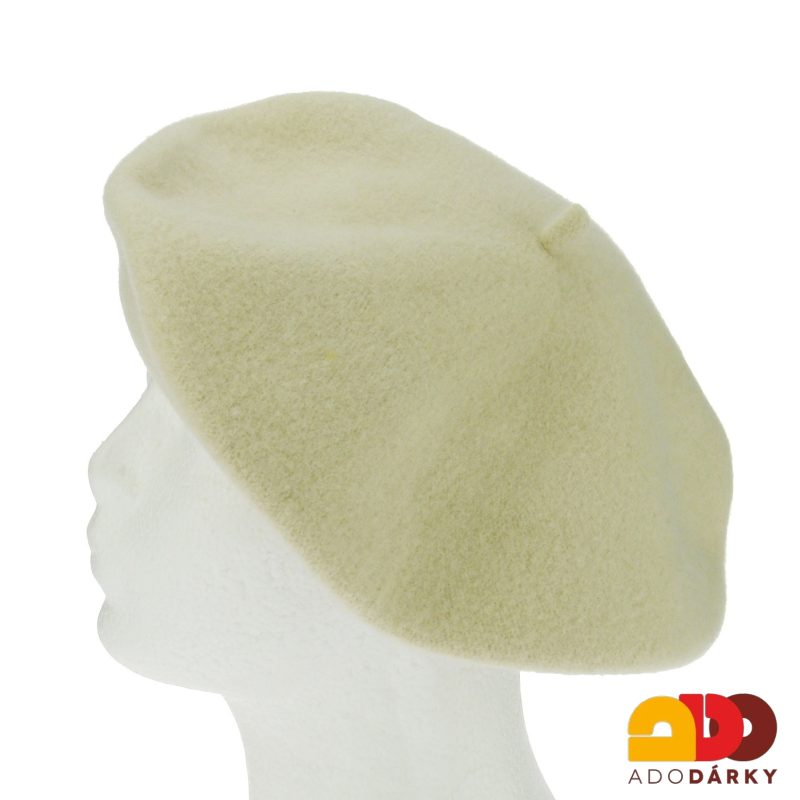 Vlněný baret smetanový