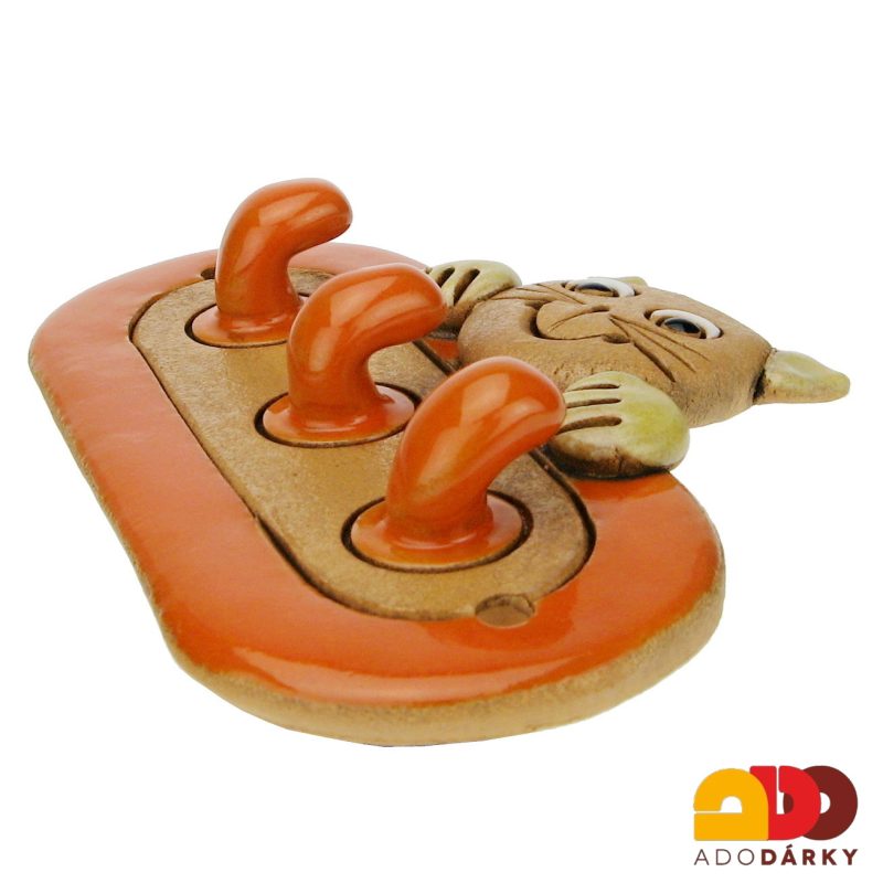 Keramický věšáček kočka 13 cm