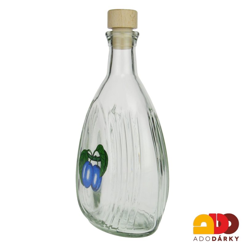 Láhev na slivovici "vroubkovaná" 0,5 l