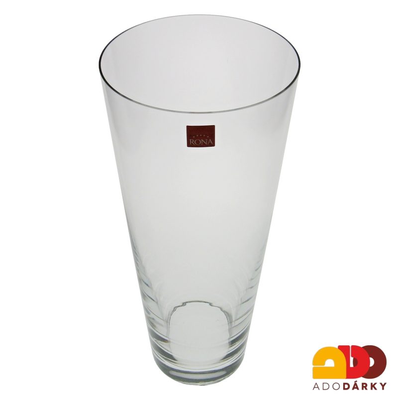 Skleněná váza kónická 25 cm