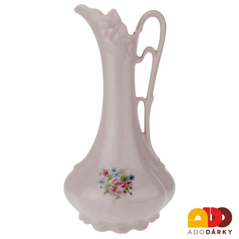 Džbánek růžový porcelán  drobné kvítky 26 cm