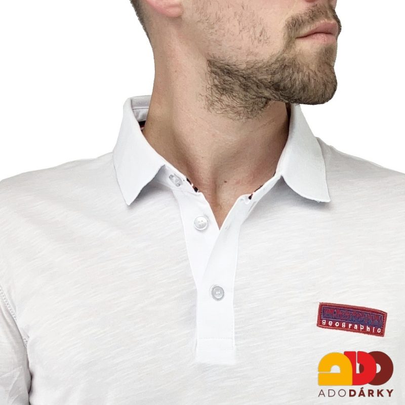 Pánská polokošile krátký rukáv bílá