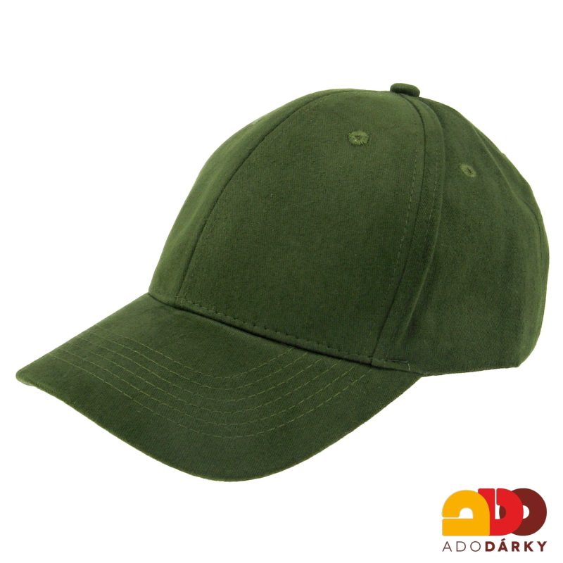 Kšiltovka khaki jednobarevná