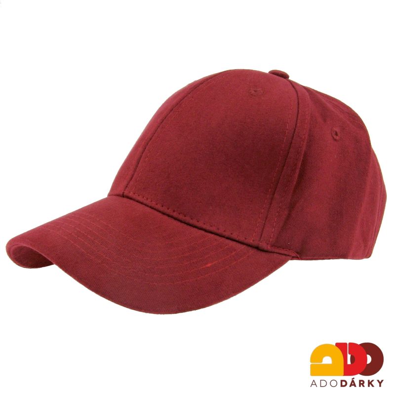 Kšiltovka vínová jednobarevná