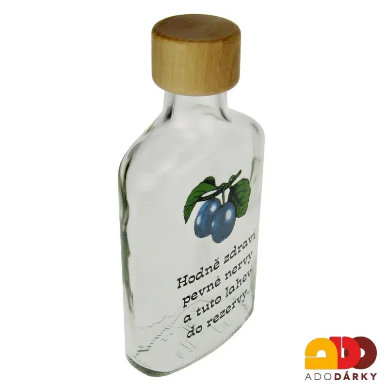 Láhev "Hodně zdraví, pevné nervy a tuto láhev do rezervy" 0,2 l