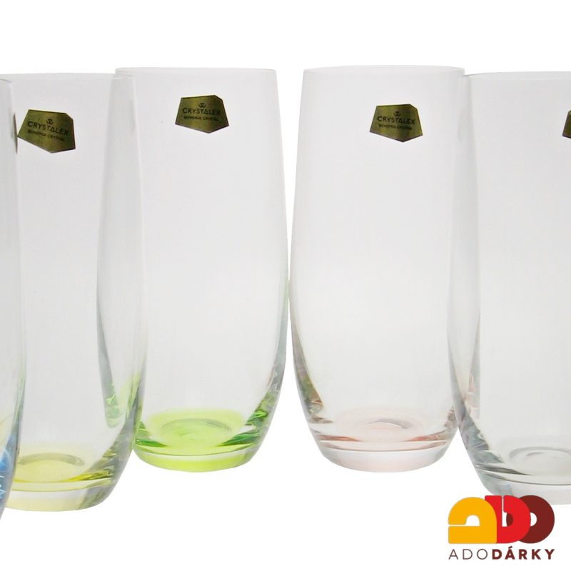 Sklenice na vodu Rainbow 350 ml, sada 6 ks