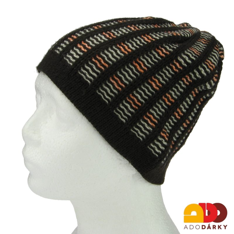 Pánská čepice tenká tmavě hnědá