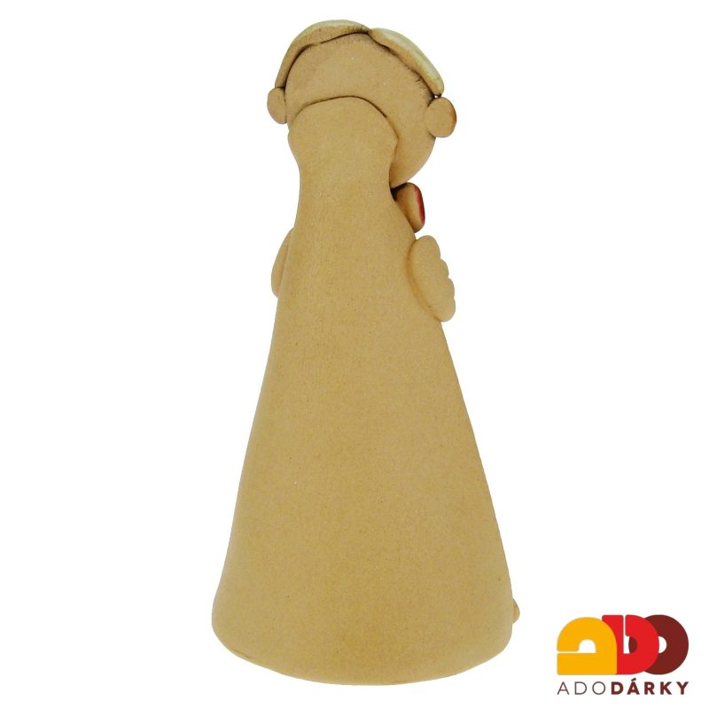 Svícen kluk s červeným motýlkem a blond vlasy 15 cm