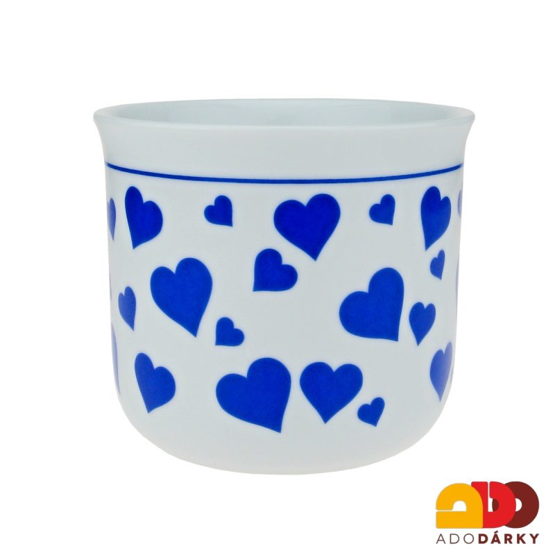 Porcelánový hrnek srdce modrý 650 ml