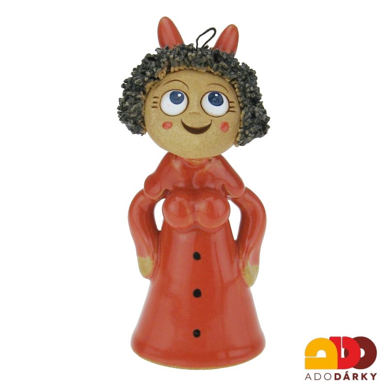 Zvonek čertice s rohama 11 cm