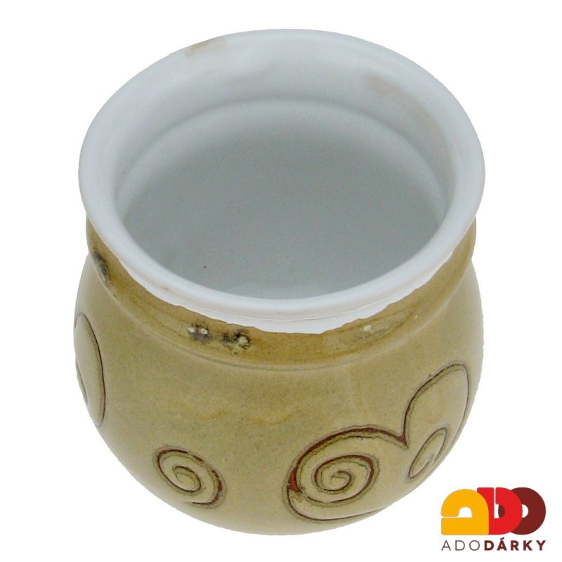 Cukřenka z keramiky se srdcem