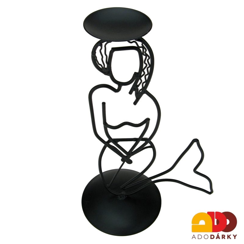 Svícen mořská panna 28 cm