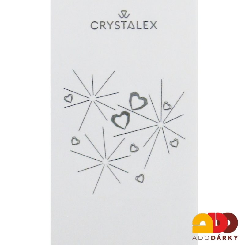 Sklenice se srdci čiré 250 ml, sada 2 ks