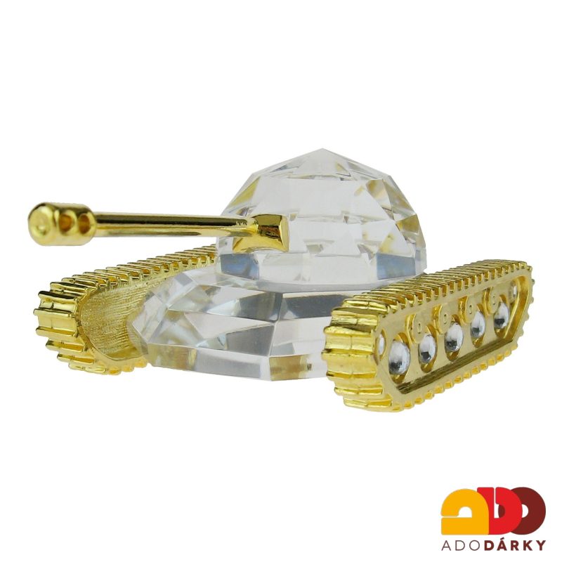 Tank s křišťálem zušlechtěný 14K zlatem