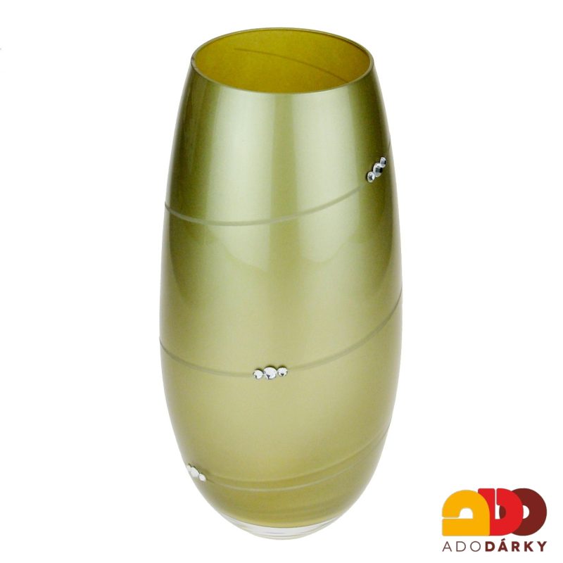 Váza zlatá brus Swarovski 25 cm