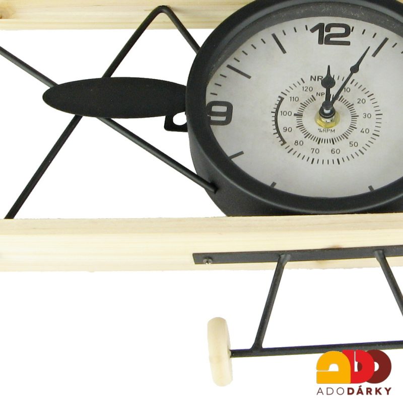 Hodiny letadlo 55 cm