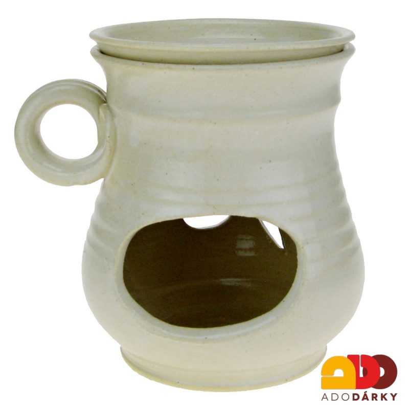 Aromalampa baňatá bílá 13 cm