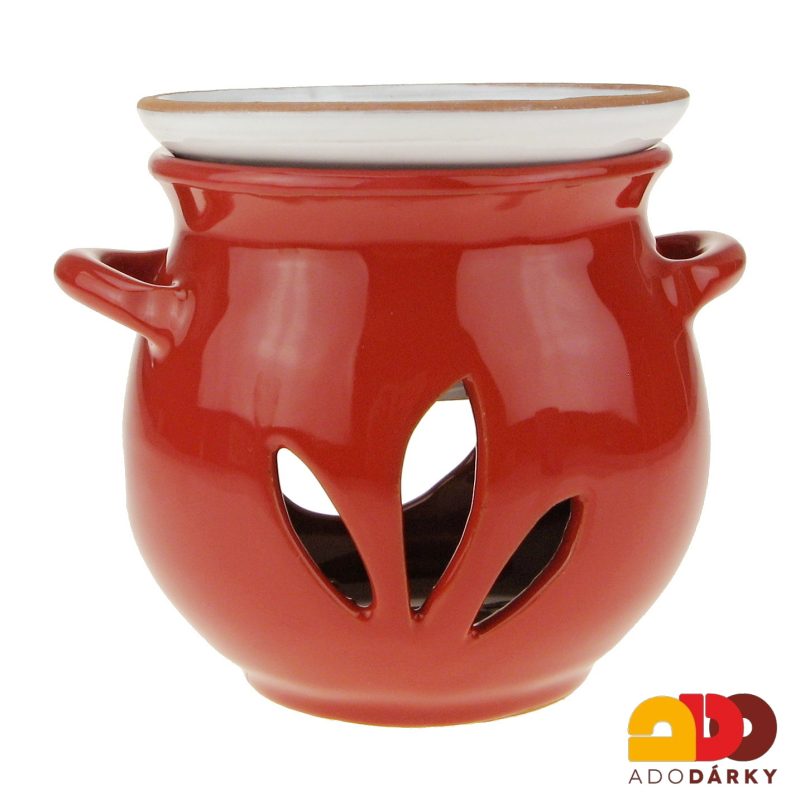 Aromalampa baňatá červená 12,5 cm
