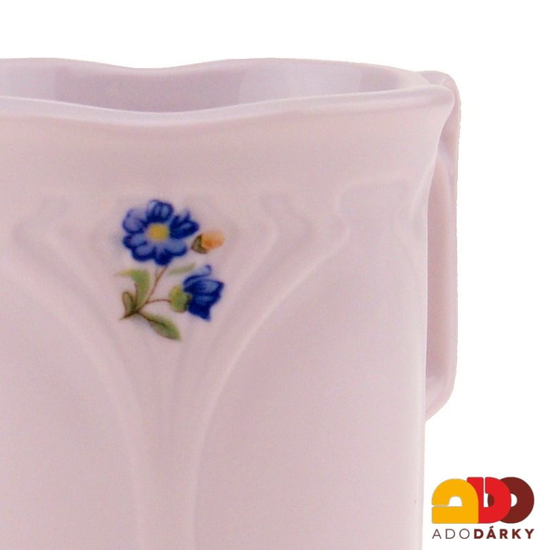 Hrnek růžový porcelán s kvítky 0,18 l