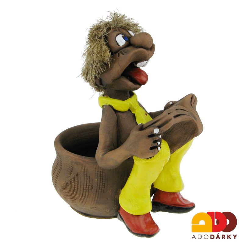 Hrnek troll na WC tužkovník 13 cm