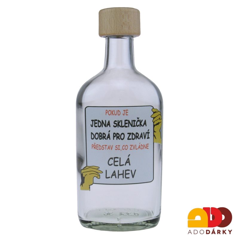 Sada 6 odlivek s láhví "Pokud je jedna sklenička..." 0,35 l