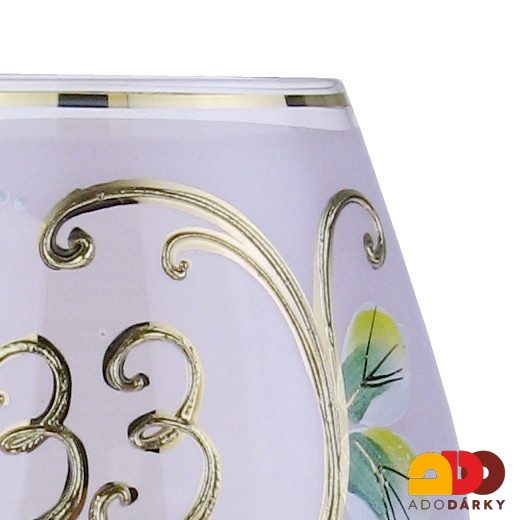 Jubilejní číše "33" růžová