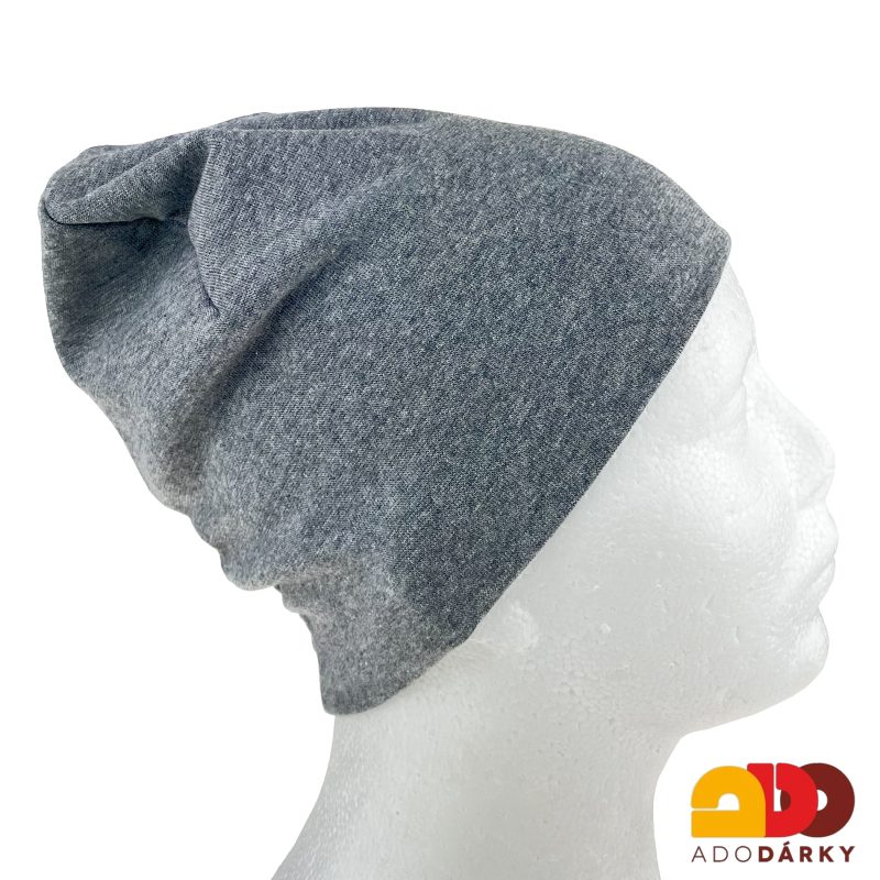 Pánská čepice tenká šedá
