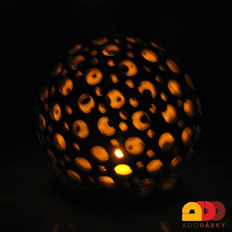 Lampión koule velká přírodní 19 cm