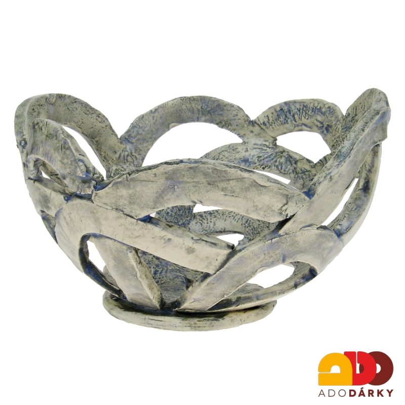 Keramická mísa na ovoce prolamovaná střední 19 cm