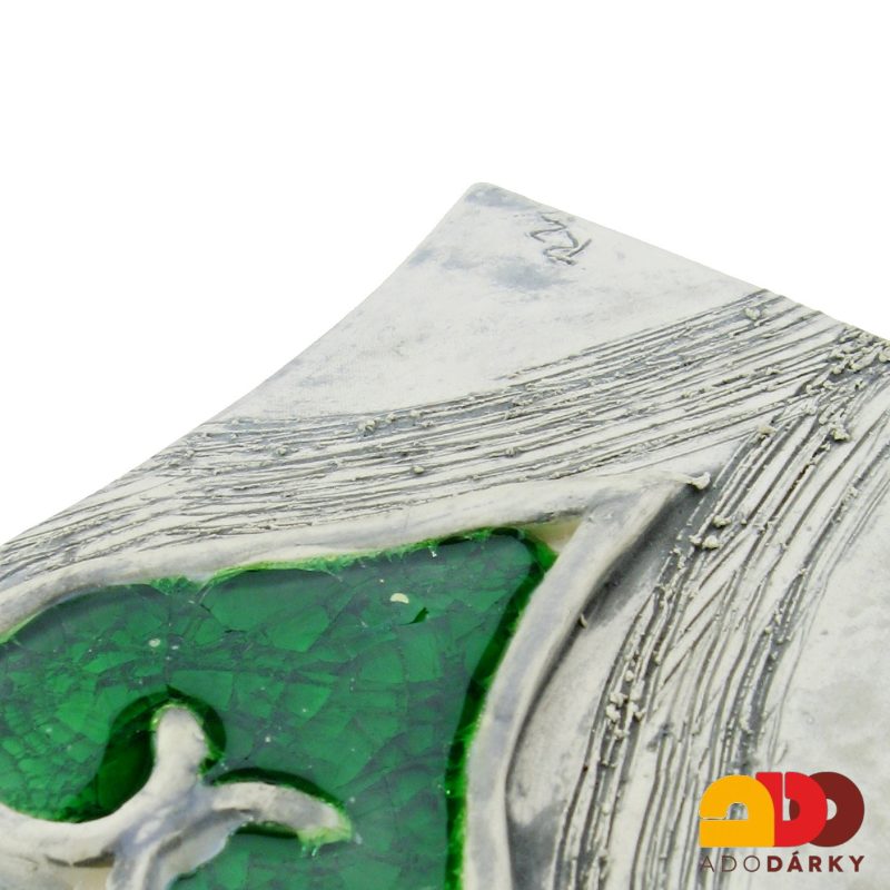 Keramická kachle na zeď se srdcem 17 cm