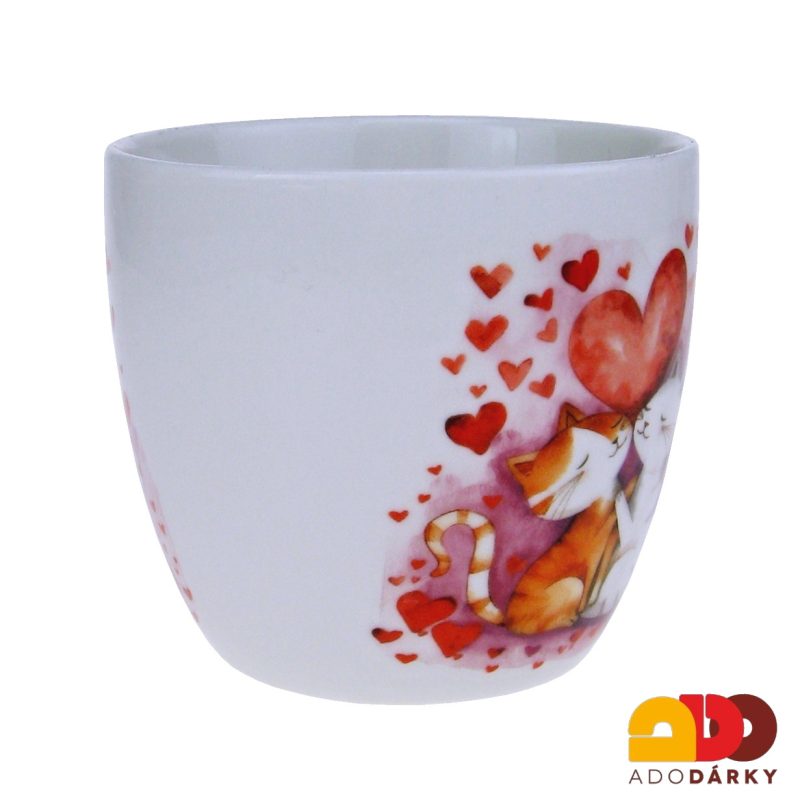 Hrnek s kočkami a srdcem 460 ml