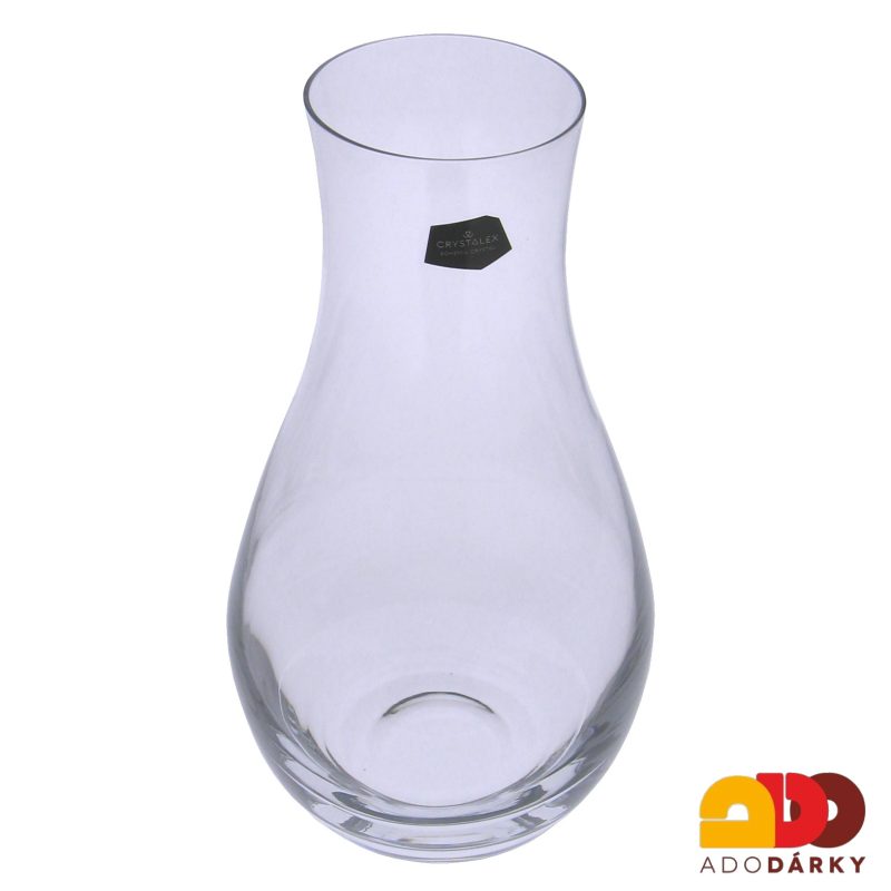 Skleněná váza baňatá 22 cm
