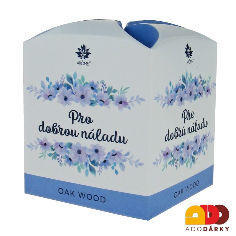 Svíčka ve skle PRO DOBROU NÁLADU /Oak wood