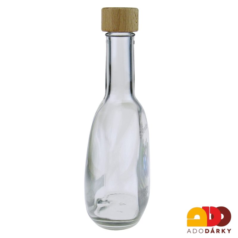 Láhev s vtipným nápisem "Slivovice - kudy teče, tudy léčí" 0,5 l