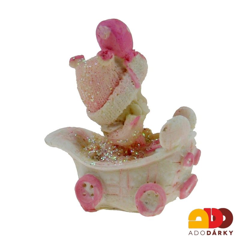 Figurka miminka - holka v kočárku 7,5 cm