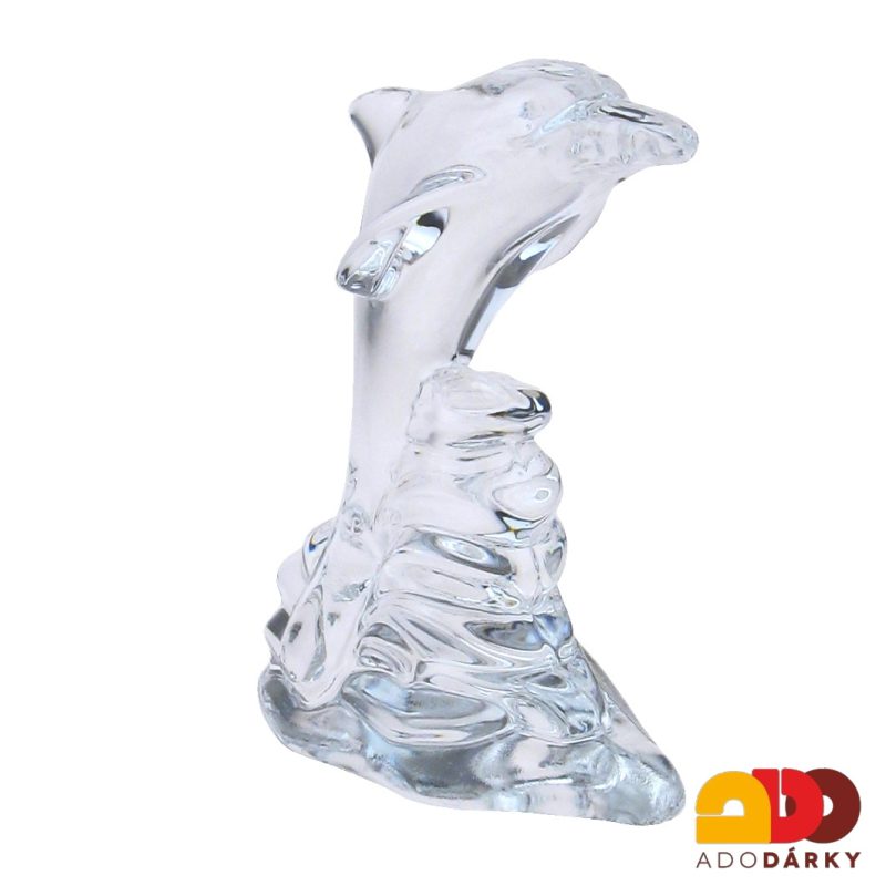 Skleněný delfín Bohemia crystal 7 cm