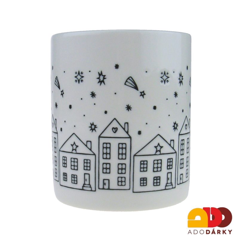Hrnek s domečky a hvězdami 0,35 l