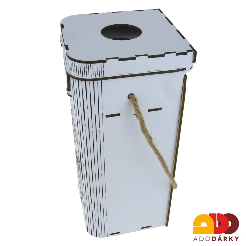 Dárkový obal na láhev "Gratulujeme novomanželům" 29 cm