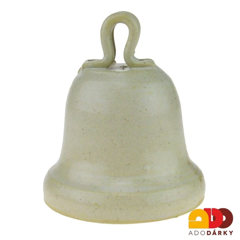 Hnědý zvonek se dvěma srdíčky 10 cm