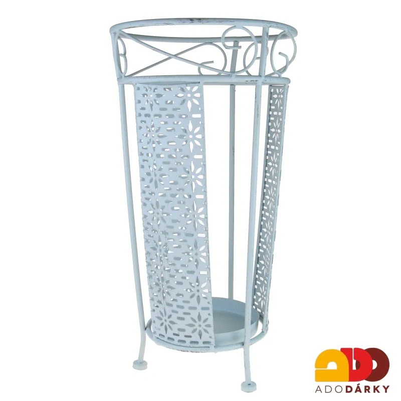 Kovový stojan na deštníky bílý 49,5 cm